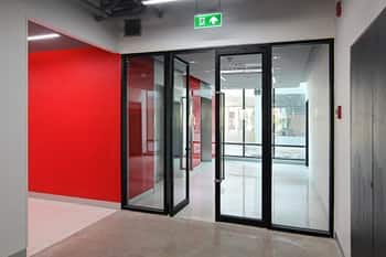 Fire alarm mounted on the wall