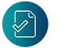 Document icon with checkmark indicating approved or verified file