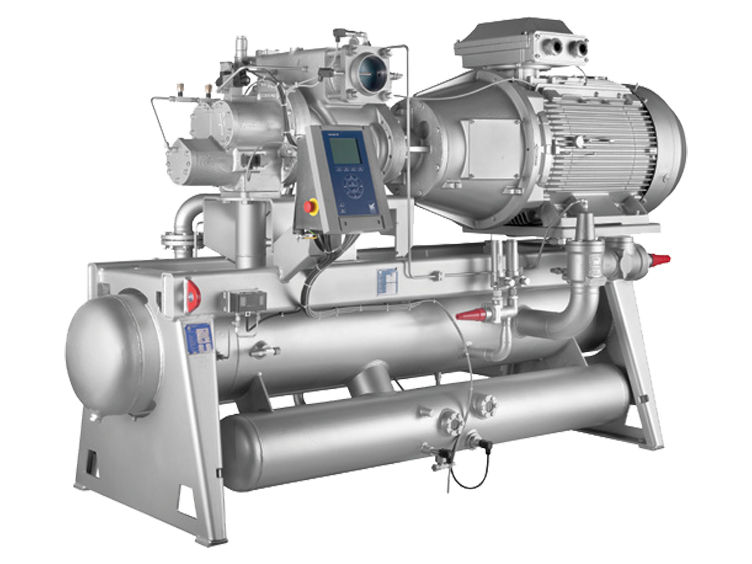 Display of a large industrial refrigeration machine